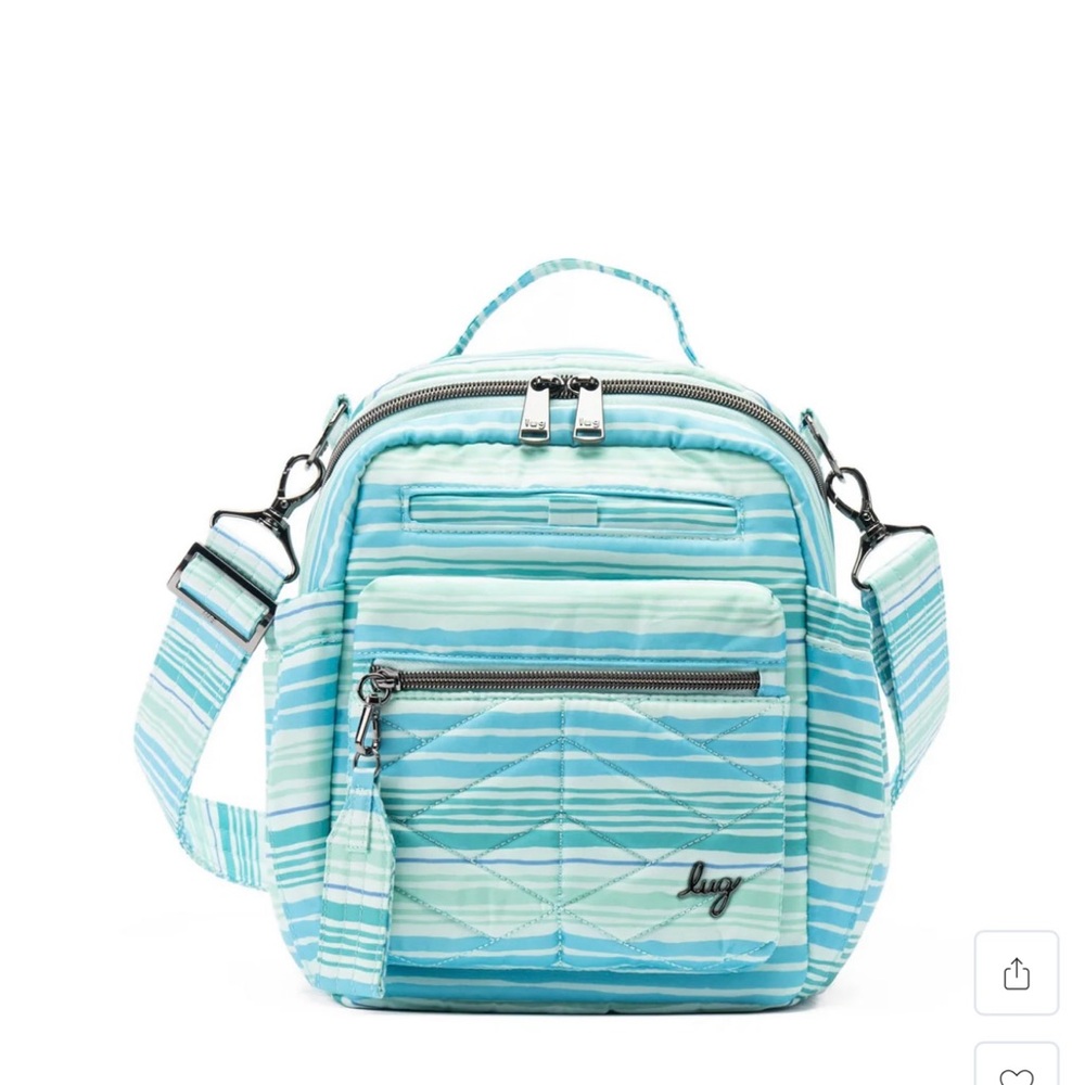 NWT Lug Alpine - Love Waves Aqua Crossbody Bag